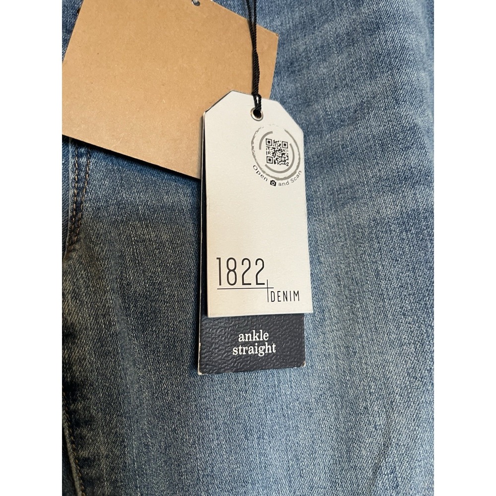 New 1822 Size 10 Ankle Straight Light Wash Denim Jeans - Picture 2 of 6